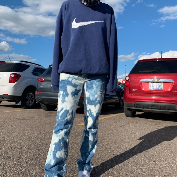 Vintage Nike Crewneck sweatshirt 90s blue swoosh - Picture 2 of 6